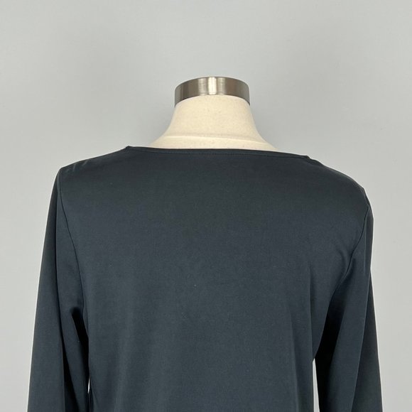 Soft Surroundings Womens Larsa Black Layered Front Tunic Top size Medium - Picture 6 of 11